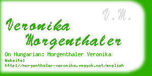 veronika morgenthaler business card